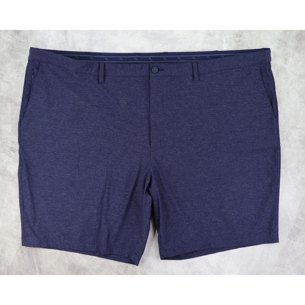 Tommy Bahama Chip Shot IslandZone Shorts Mens 54 Navy Blue Textured Stretch Golf